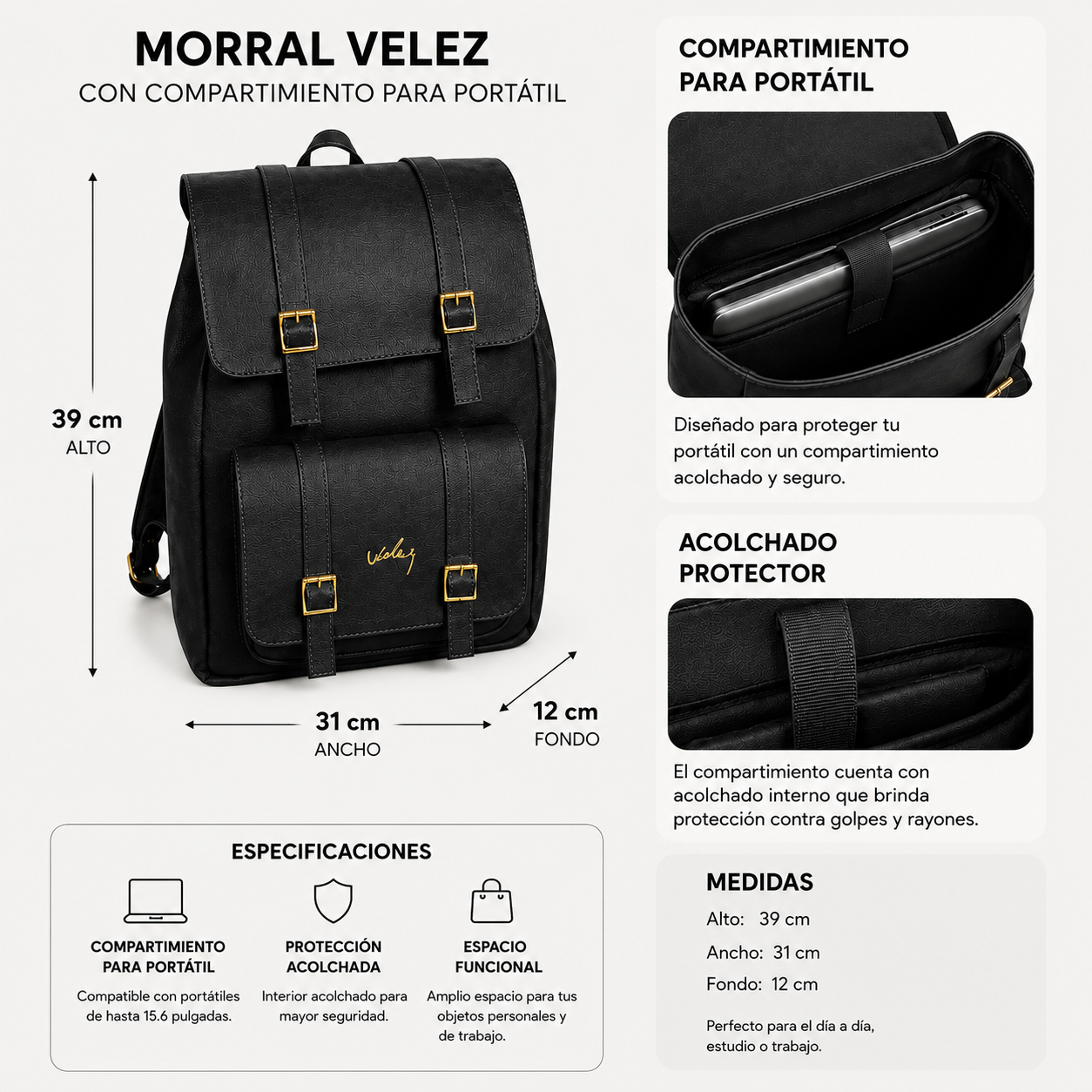 Bolso Carriel Vélez de Cuero Legítimo - Lanzamiento Exclusivo Con 80% de Descuento 🎁