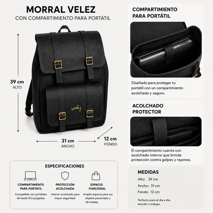 Bolso Carriel Vélez de Cuero Legítimo - Lanzamiento Exclusivo Con 80% de Descuento 🎁